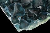 Cubic, Blue-Green Fluorite Crystal Cluster - China #142626-3